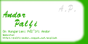 andor palfi business card